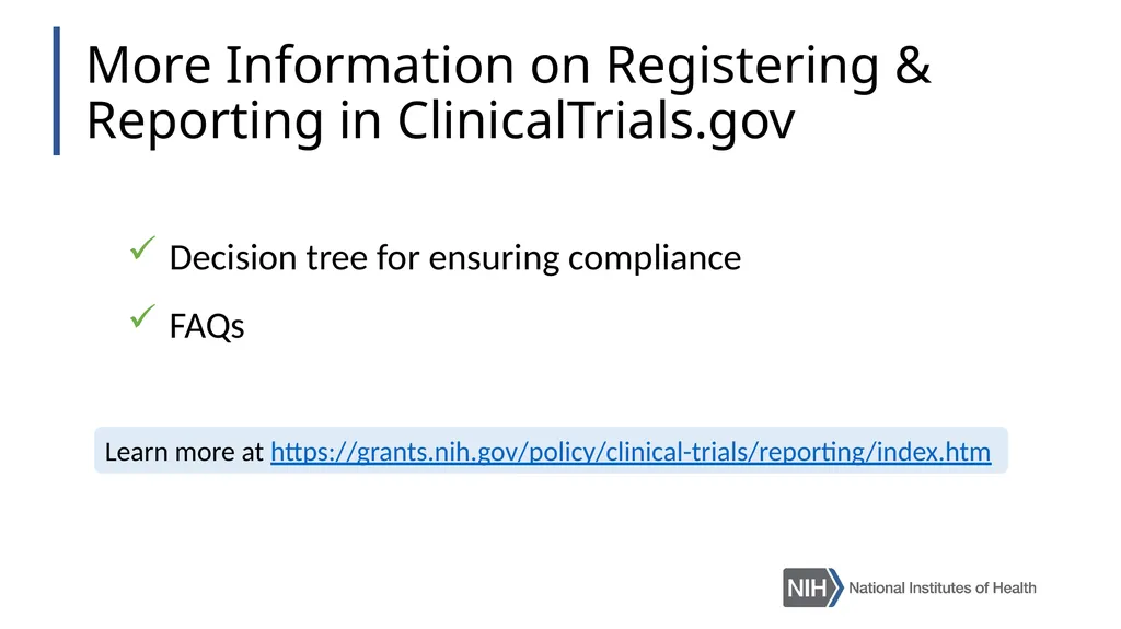 Doing Human Subjects Research? Changing NIH - slide 30 of 31