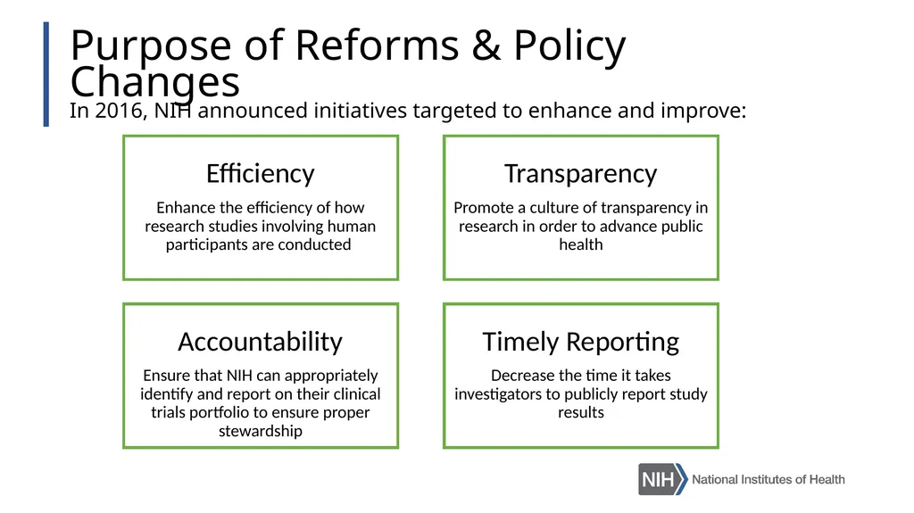Doing Human Subjects Research? Changing NIH - slide 2 of 31