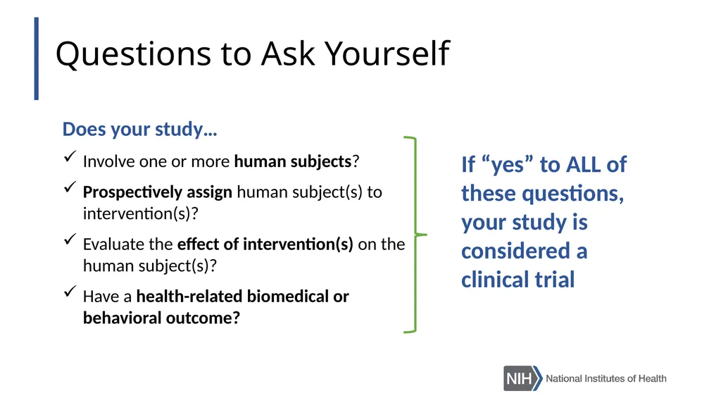 Doing Human Subjects Research? Changing NIH - slide 8 of 31
