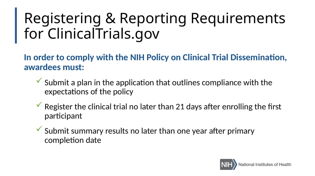 Doing Human Subjects Research? Changing NIH - slide 29 of 31