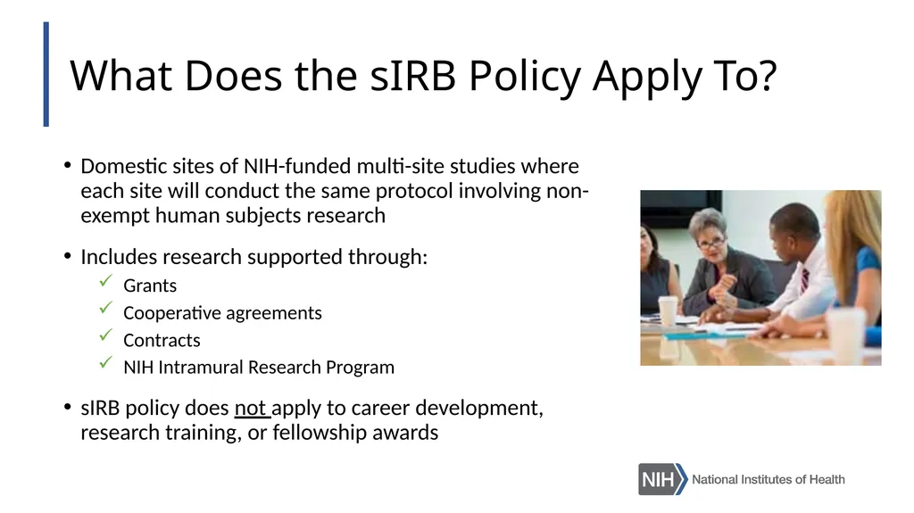 Doing Human Subjects Research? Changing NIH - slide 25 of 31