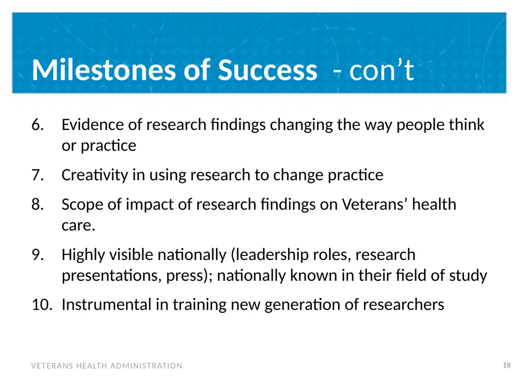 Building a Program of Research & Post-Doctoral - slide 18 of 24