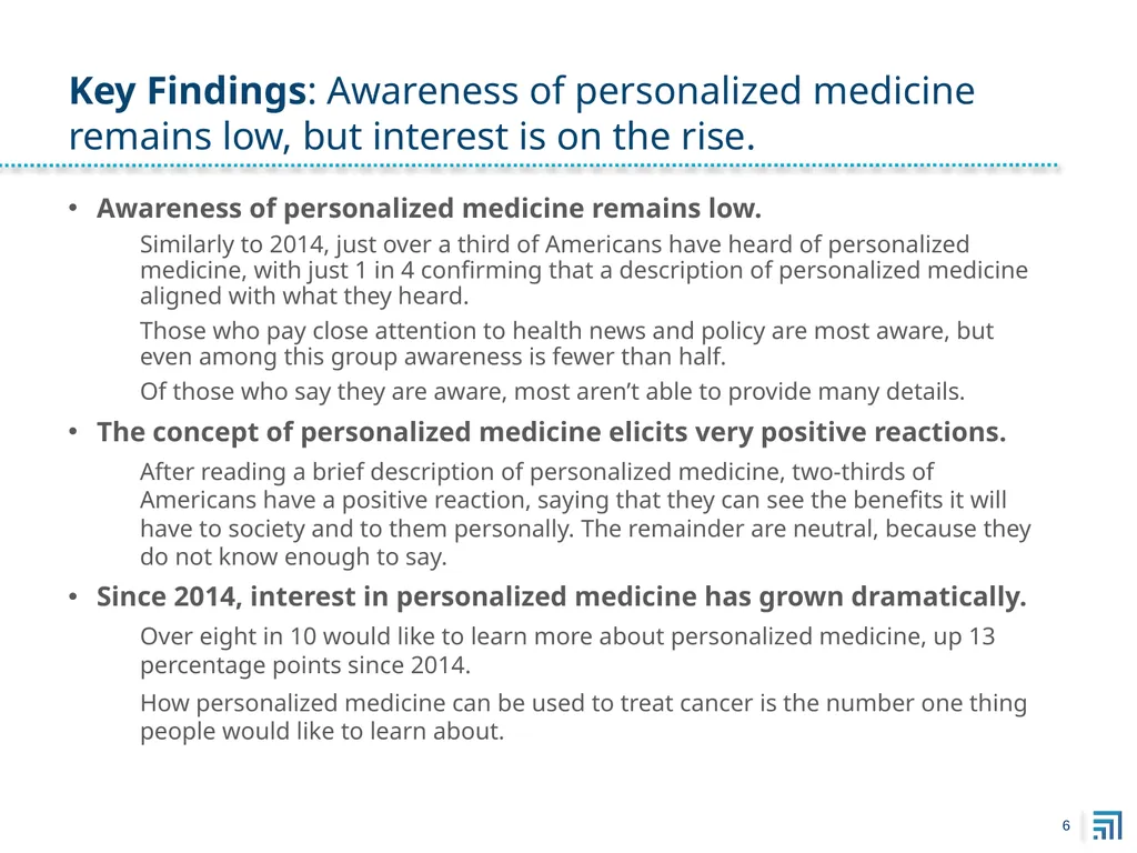 Public Perspectives on Personalized Medicine - slide 6 of 49