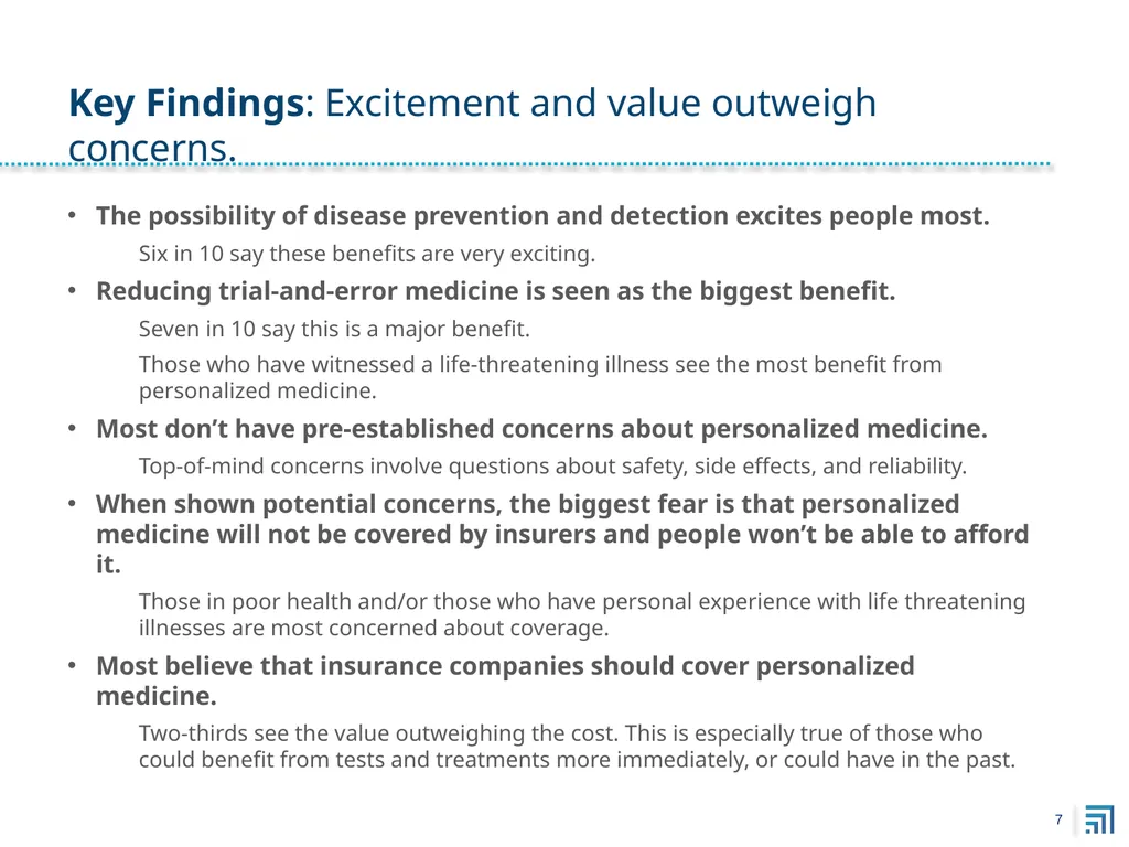 Public Perspectives on Personalized Medicine - slide 7 of 49