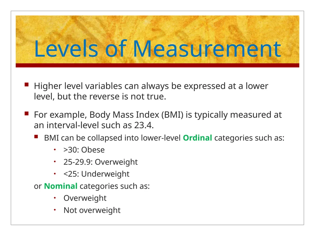 Types of Variables Objective: Students should be - slide 9 of 13