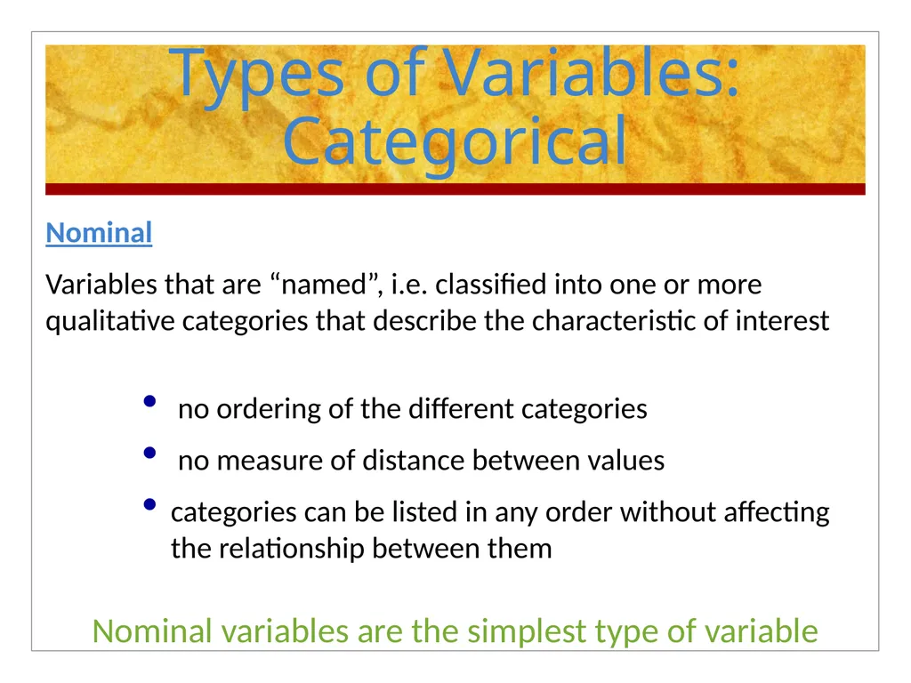 Types of Variables Objective: Students should be - slide 3 of 13