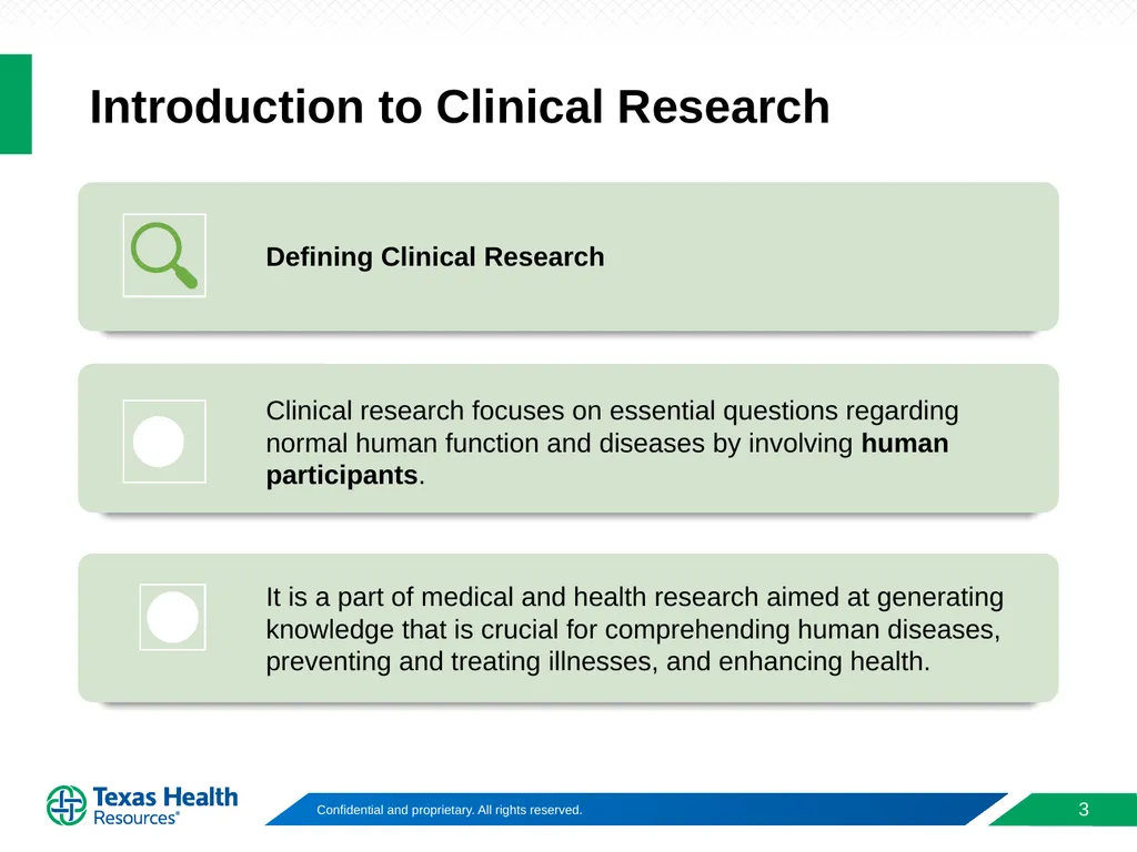 Introduction to Clinical Research Presenting: This - slide 3 of 10
