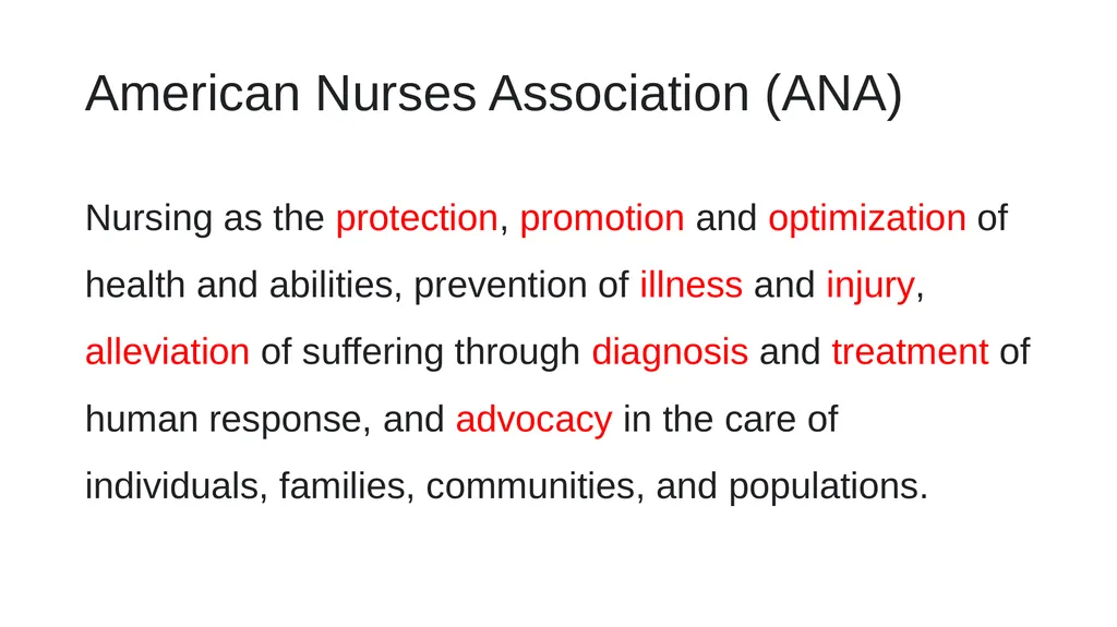 Definitions of Nursing Dr. Shukir Saleem Certain - slide 4 of 25