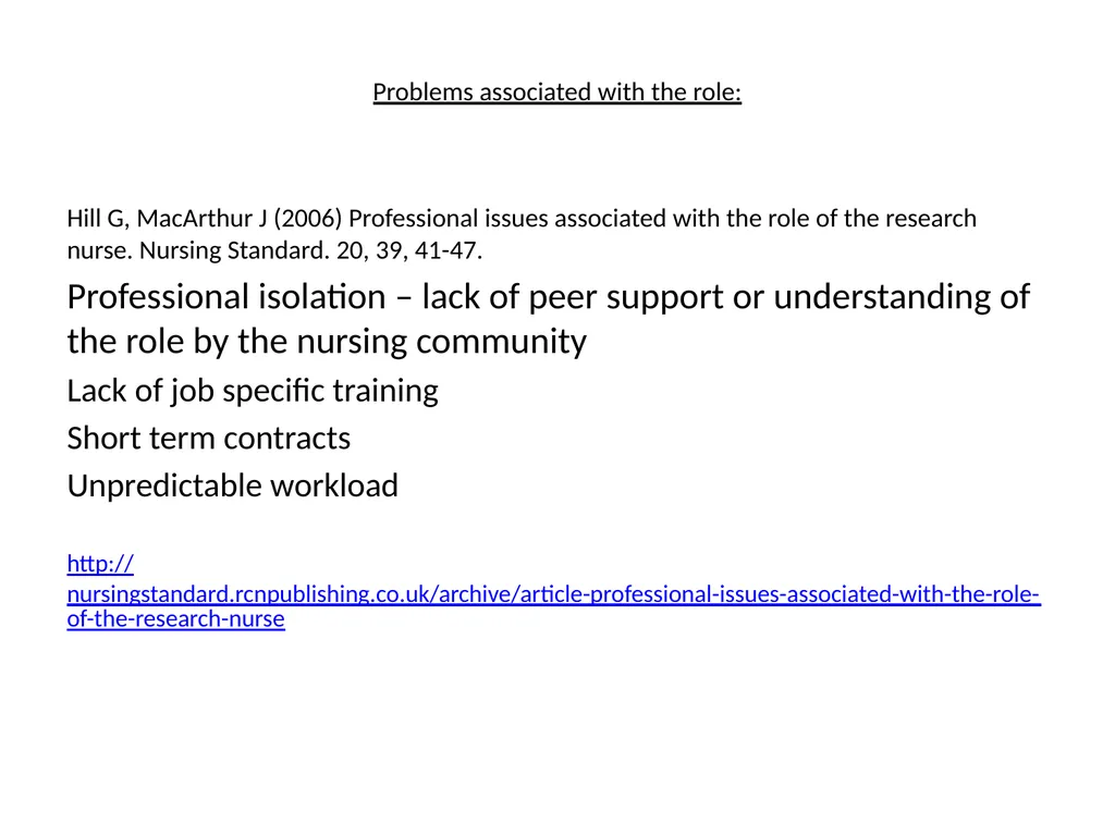 Nursing research or research nursing? Two separate - slide 10 of 49