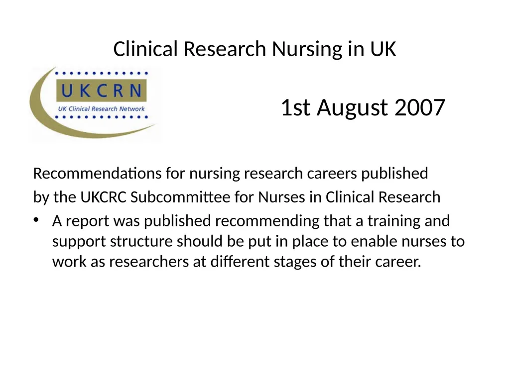 Nursing research or research nursing? Two separate - slide 5 of 49