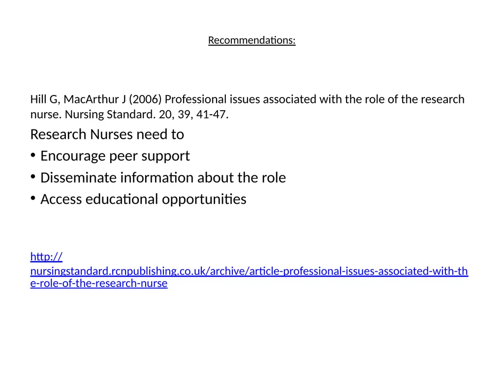 Nursing research or research nursing? Two separate - slide 11 of 49