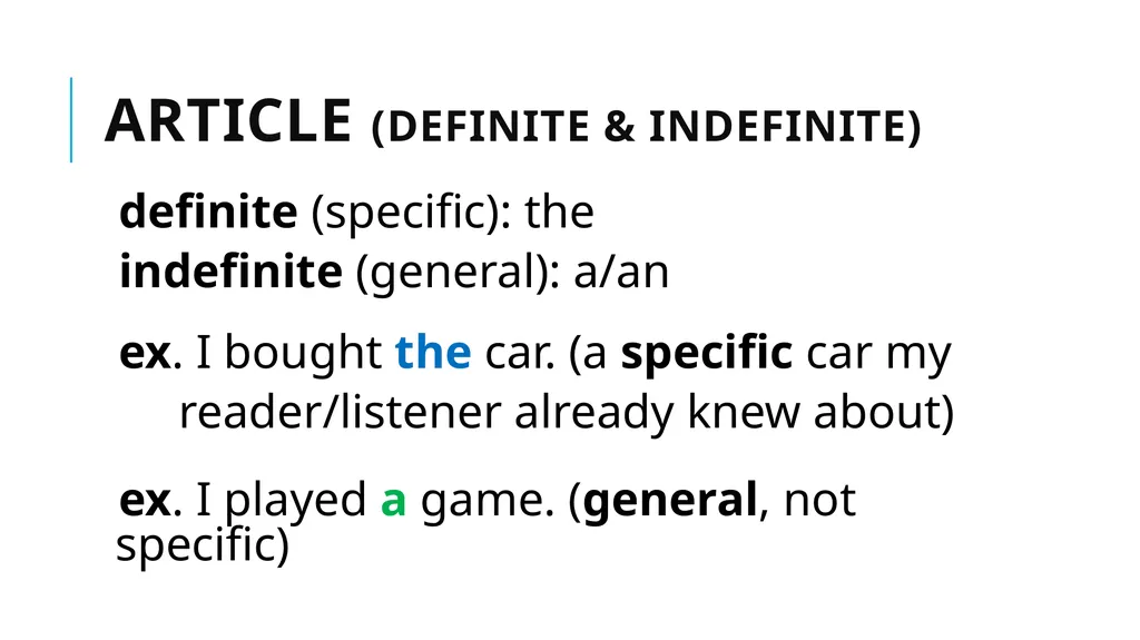 Grammar Basics Some Terms Why Learn Grammar? - slide 13 of 84
