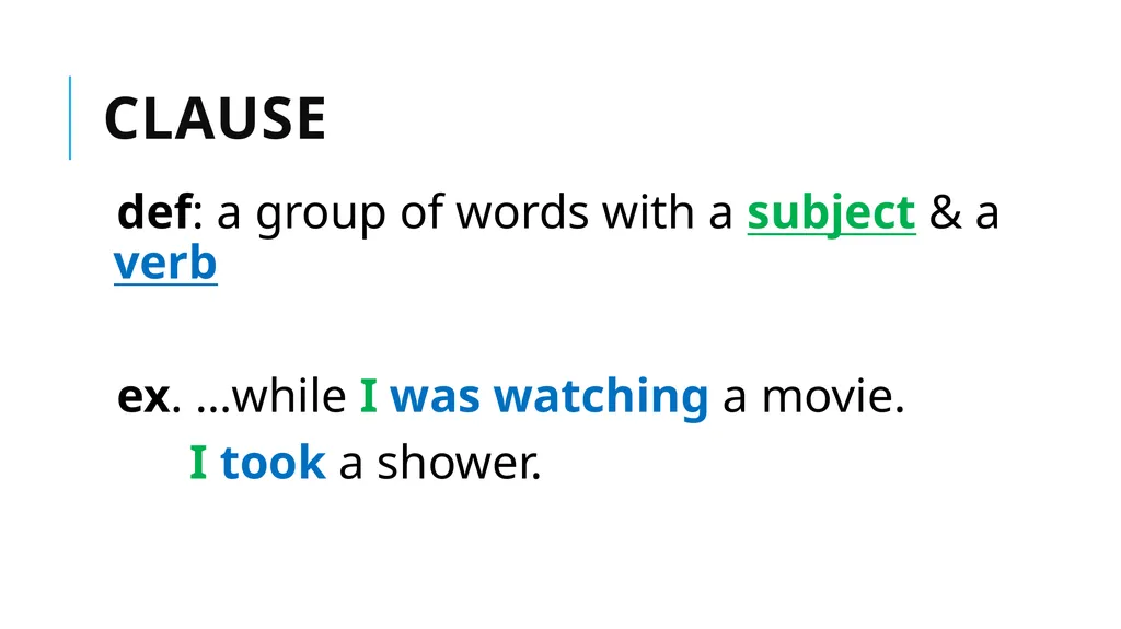 Grammar Basics Some Terms Why Learn Grammar? - slide 17 of 84