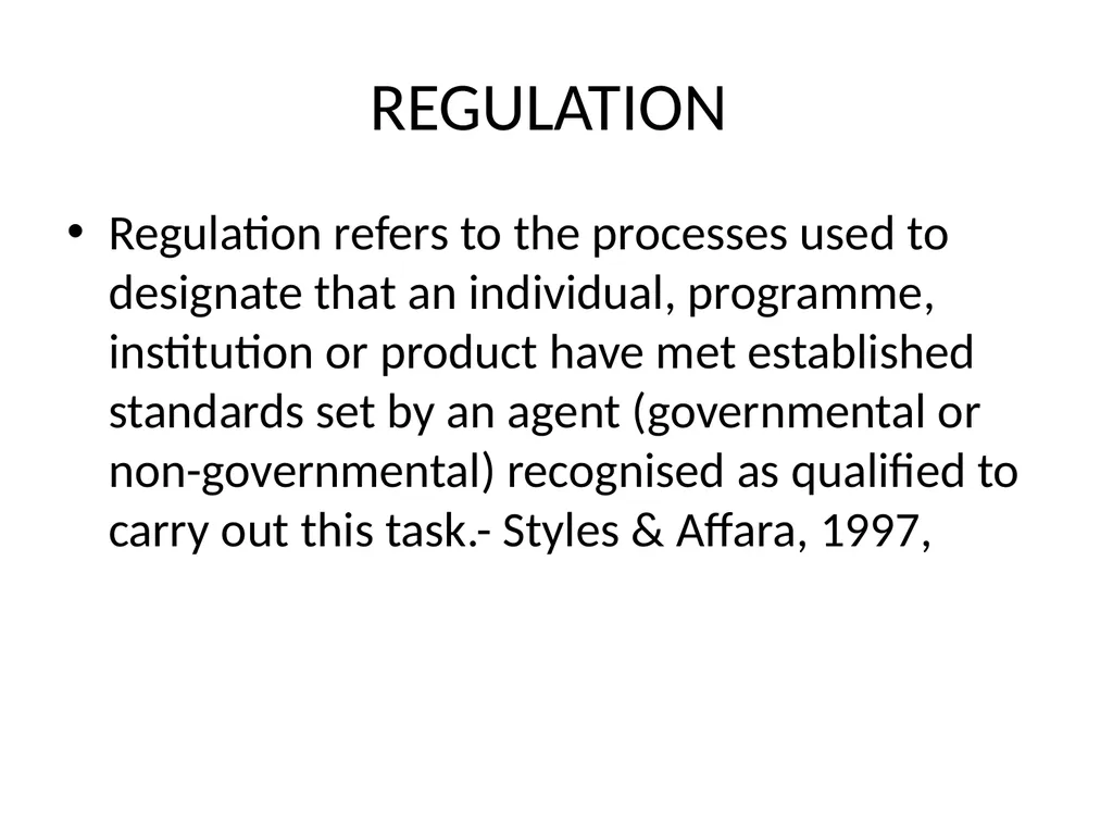 NURSING REGULATORY MECHANISM Mrs.Mercy Asst.Prof. - slide 3 of 27