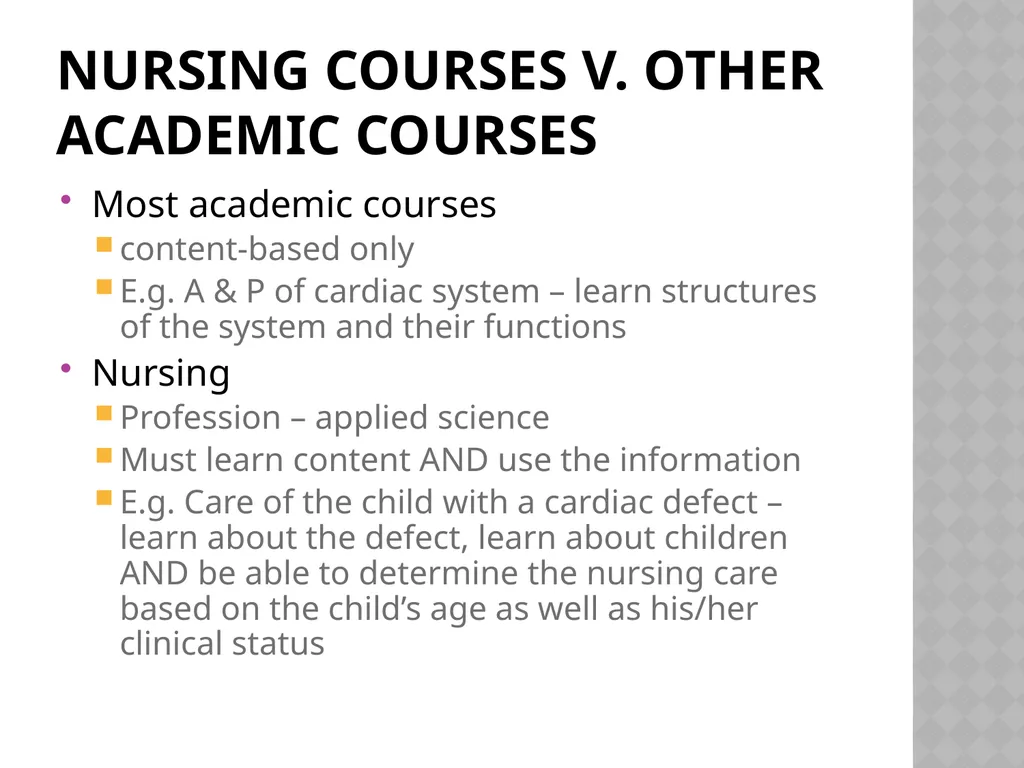 Studying nursing: Study Skills and Test-taking - slide 2 of 9