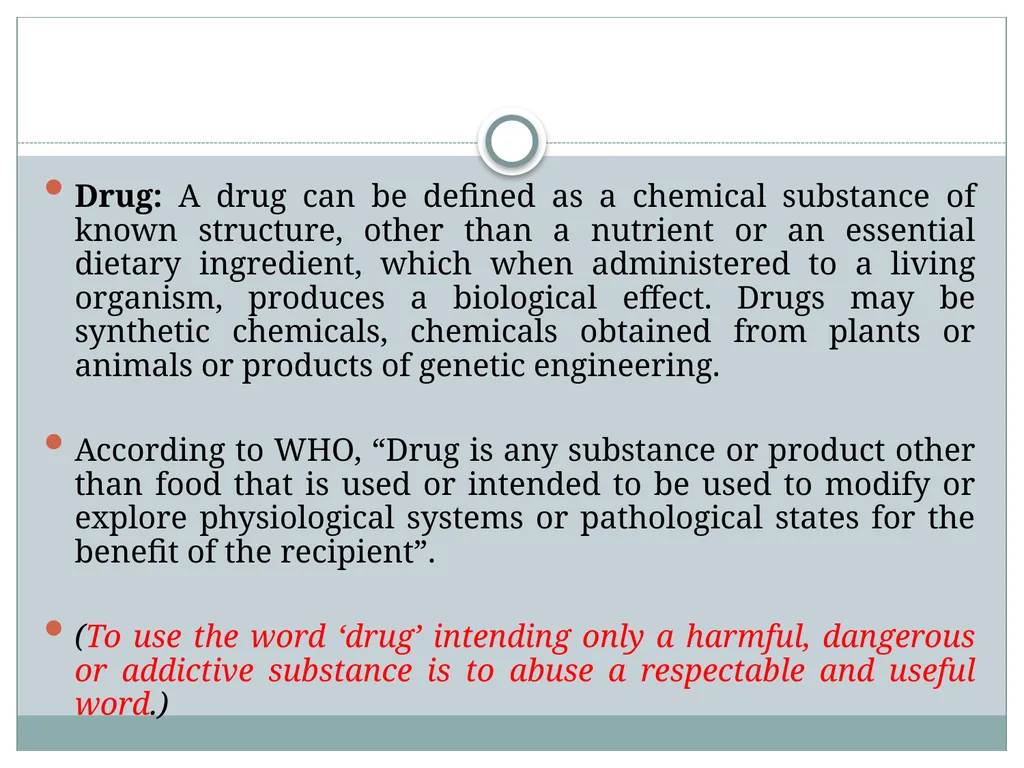 Introduction to Pharmacology Topics Introduction, - slide 24 of 50