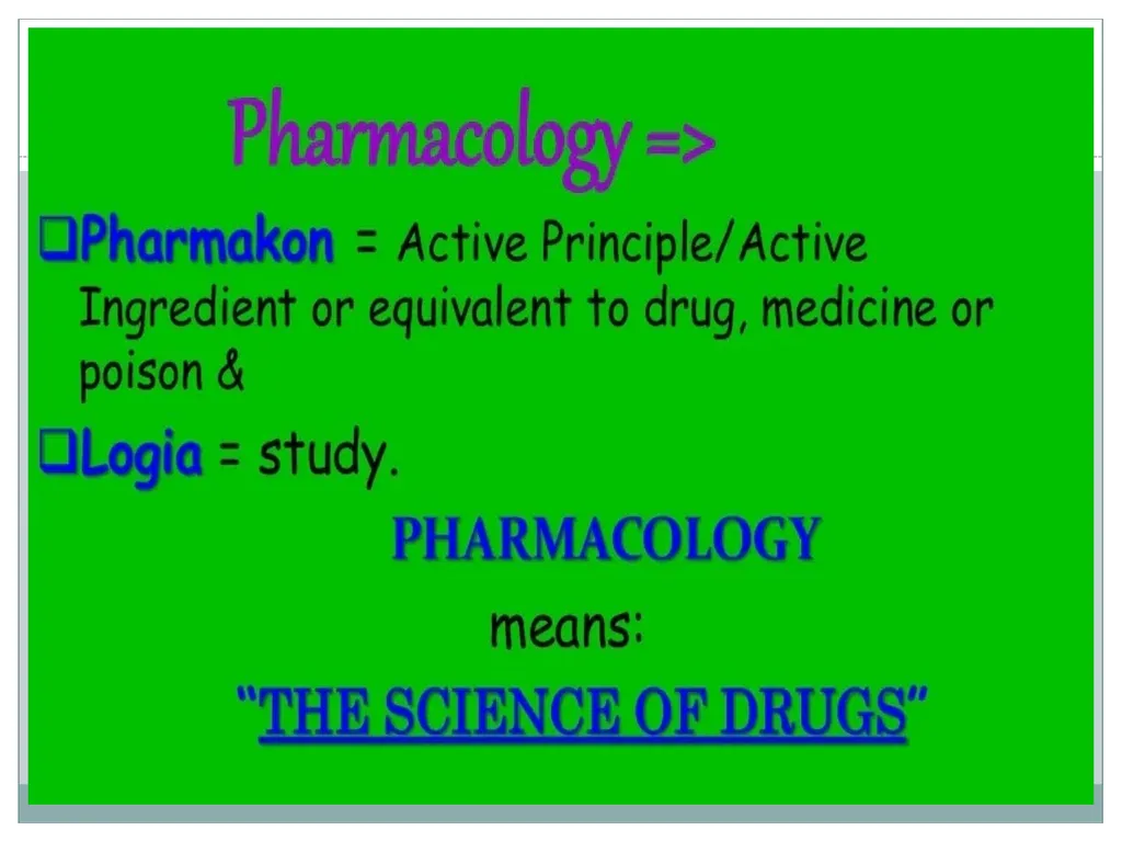 Introduction to Pharmacology Topics Introduction, - slide 4 of 50