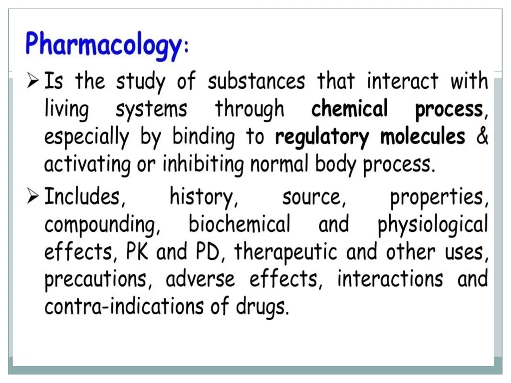 Introduction to Pharmacology Topics Introduction, - slide 5 of 50