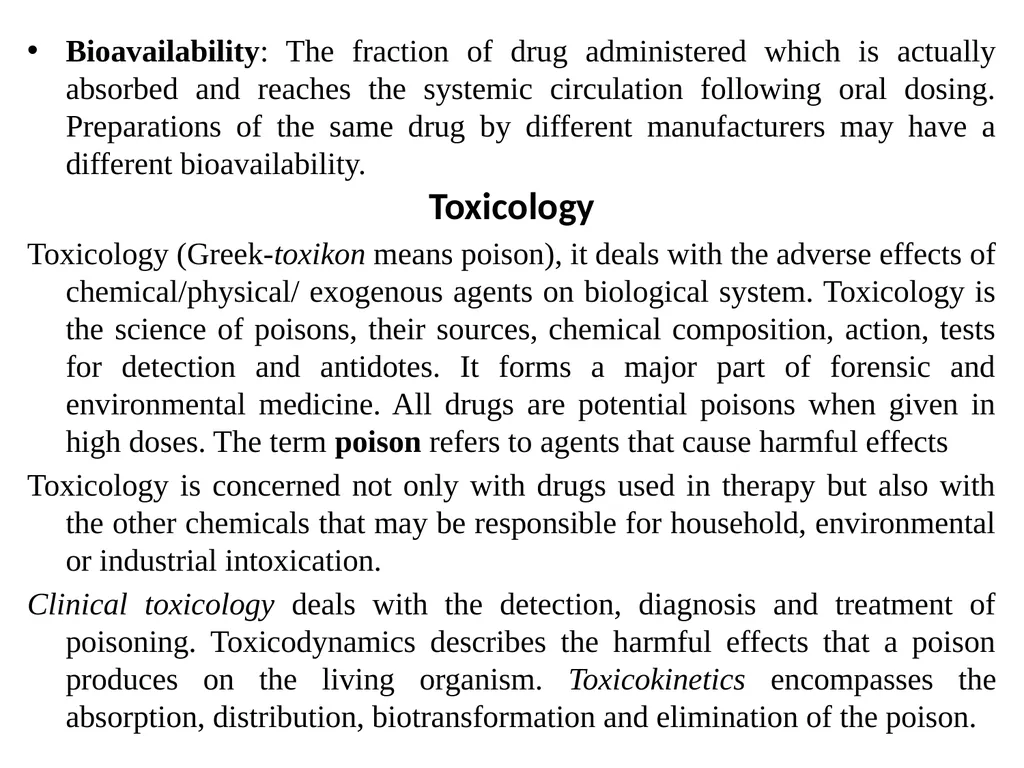 Introduction & Scope of Pharmacology Subject: - slide 6 of 7