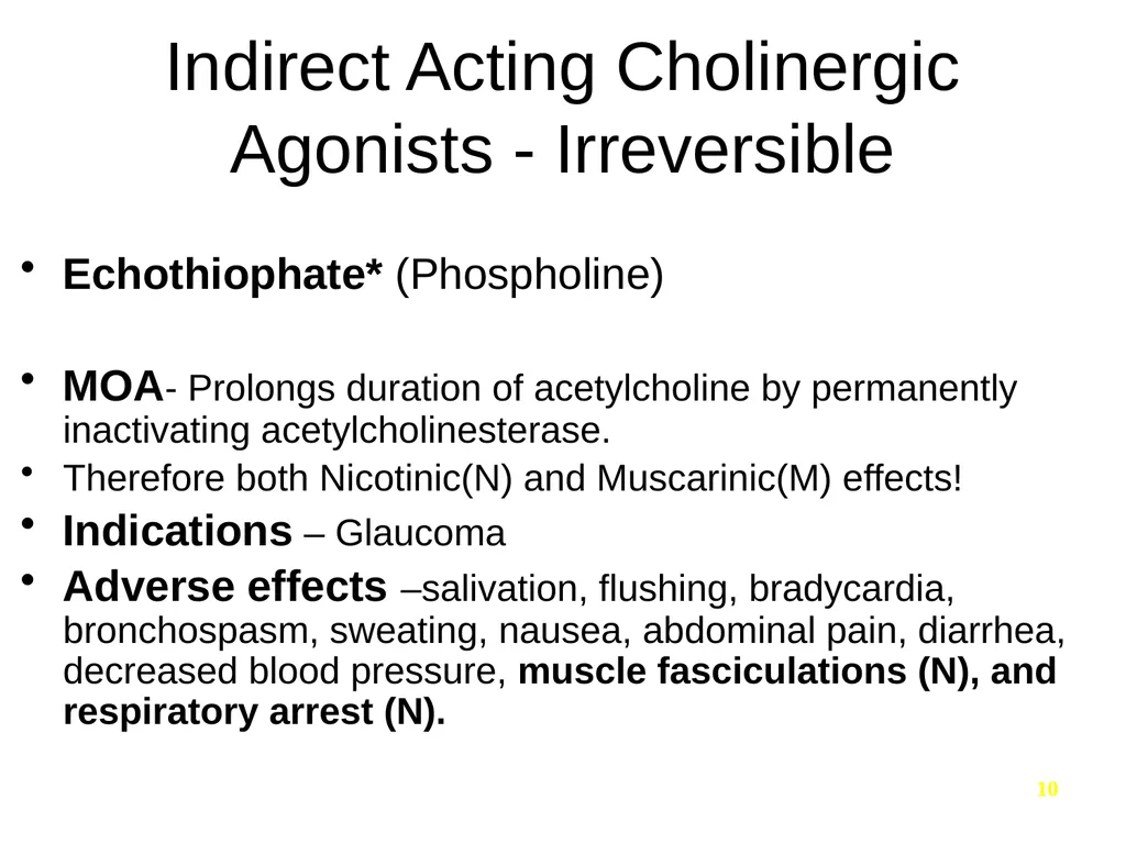 Pharmacology of the Autonomic Nervous System Part - slide 10 of 44