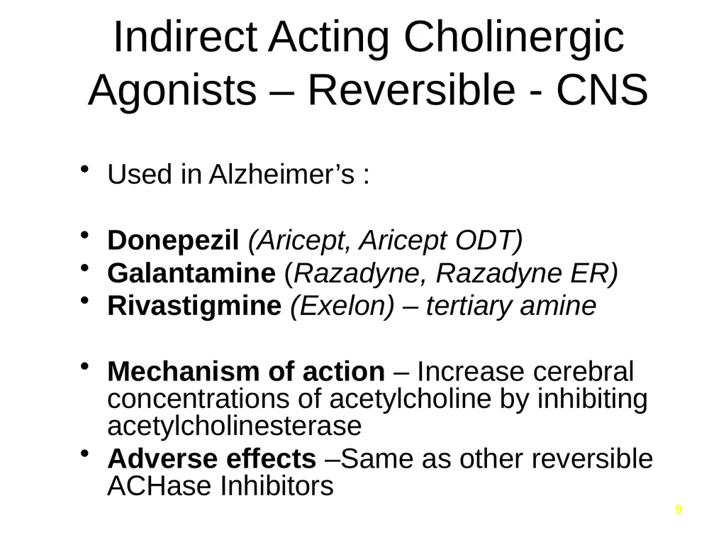 Pharmacology of the Autonomic Nervous System Part - slide 9 of 44