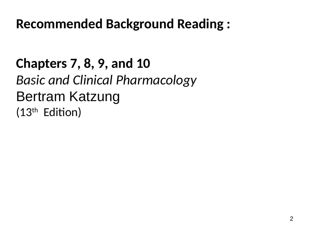 Pharmacology of the Autonomic Nervous System Part - slide 2 of 44