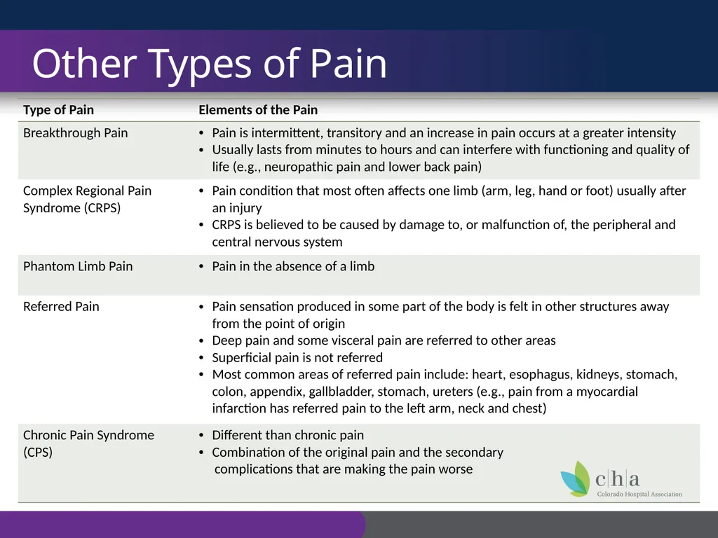 The Anatomy and Physiology of Pain CO’s CURE - slide 19 of 30