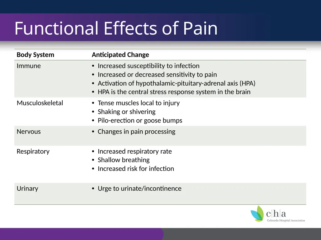 The Anatomy and Physiology of Pain CO’s CURE - slide 23 of 30