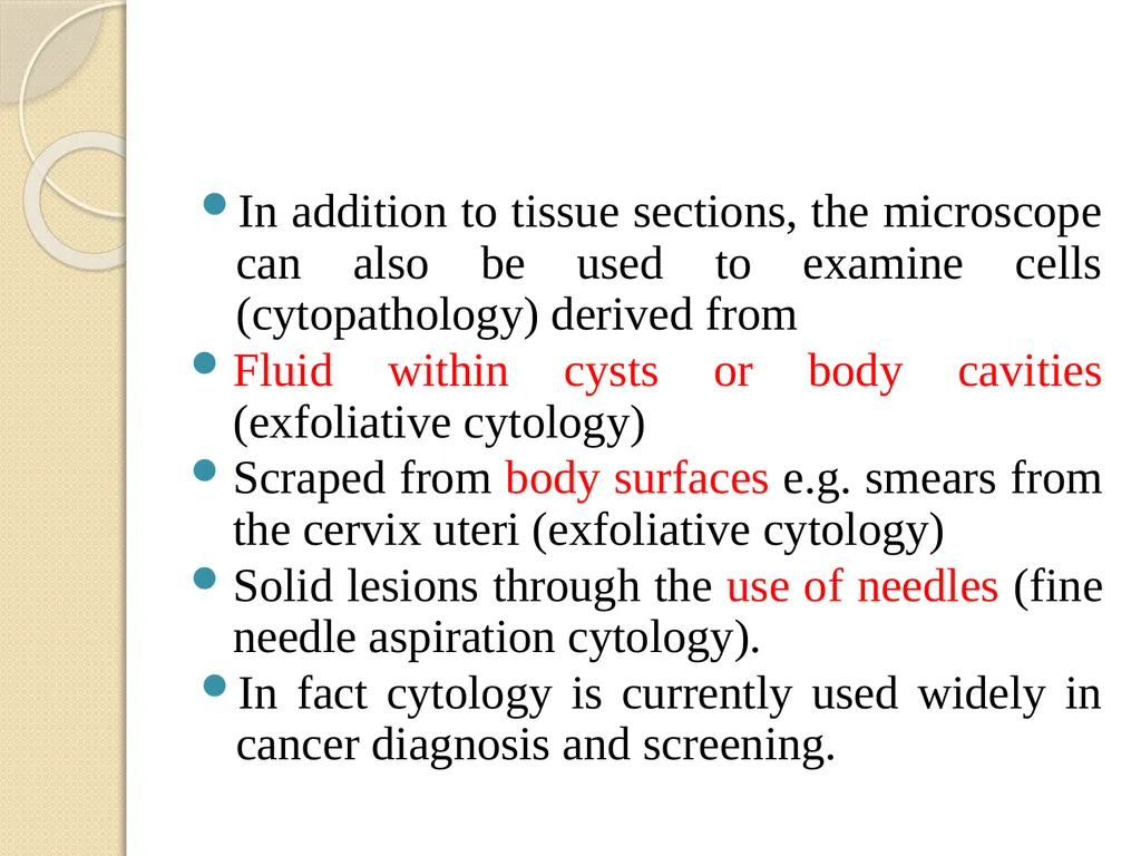 INTRODUCTION TO PATHOLOGY Pathology is the - slide 10 of 14