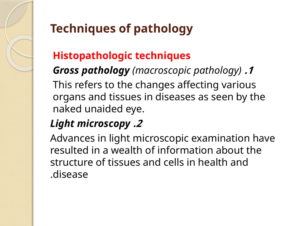 INTRODUCTION TO PATHOLOGY Pathology is the - slide 8 of 14