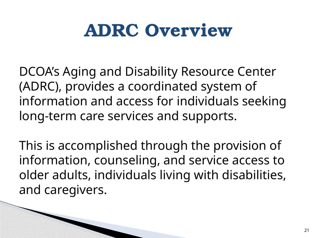D.C. Office on Aging Ambassador Training 500 K - slide 21 of 39