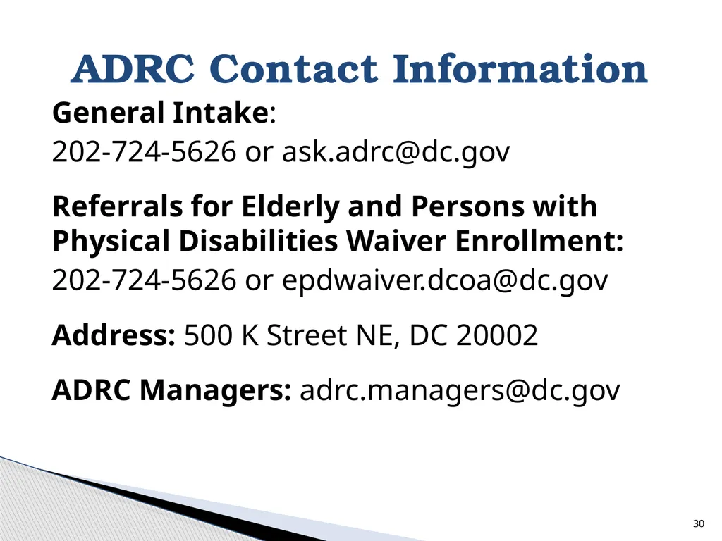 D.C. Office on Aging Ambassador Training 500 K - slide 30 of 39