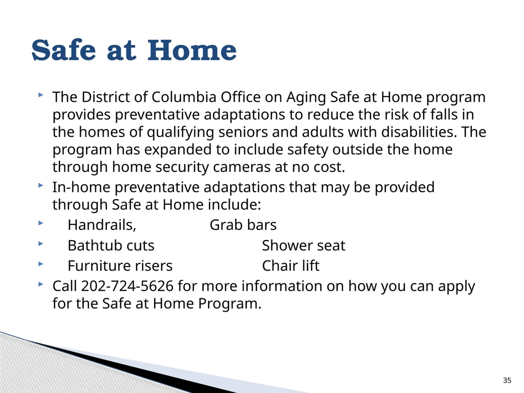 D.C. Office on Aging Ambassador Training 500 K - slide 35 of 39