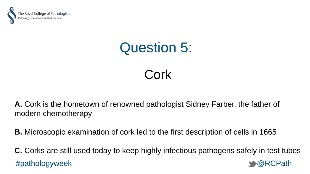 National Pathology Week Pathology Pub Quiz - slide 31 of 38