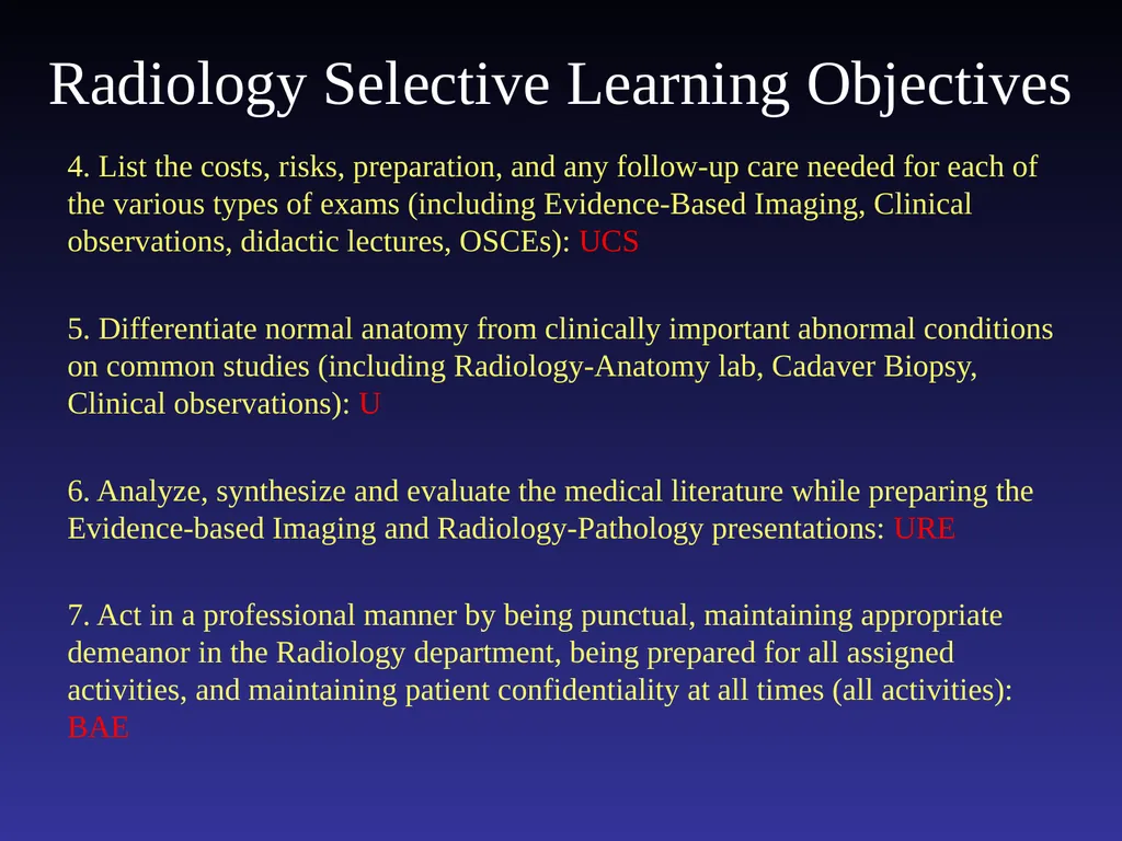 Introduction to the Radiology Selective: Selective - slide 5 of 21