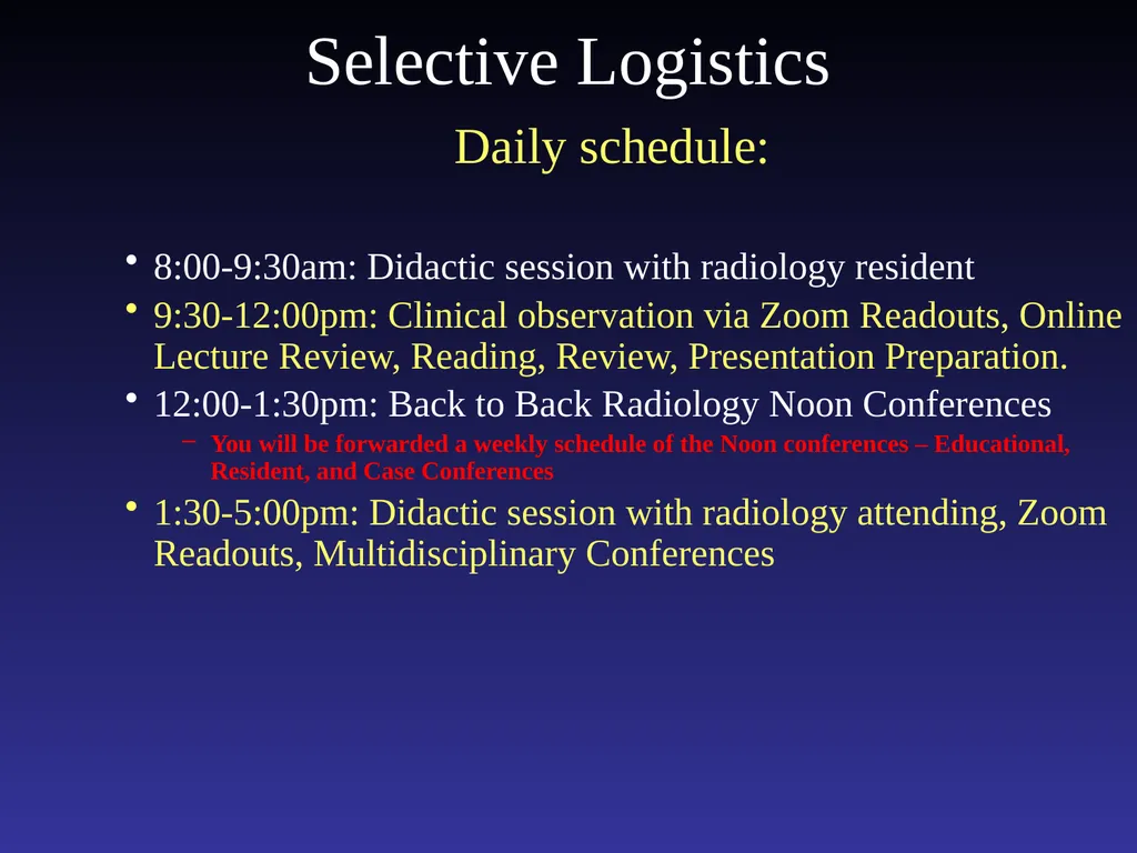 Introduction to the Radiology Selective: Selective - slide 7 of 21