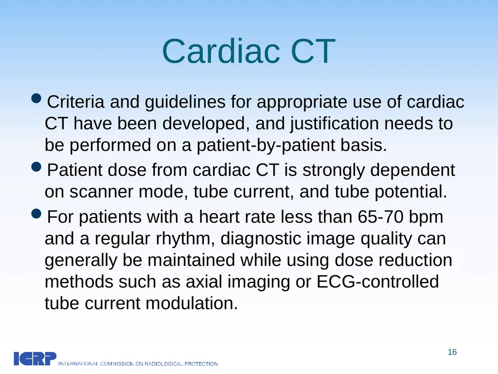 Radiological Protection in Cardiology ICRP - slide 16 of 25