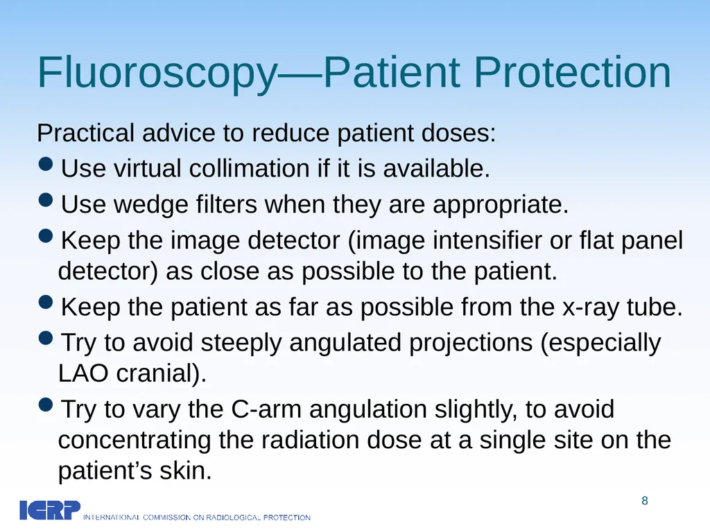 Radiological Protection in Cardiology ICRP - slide 8 of 25