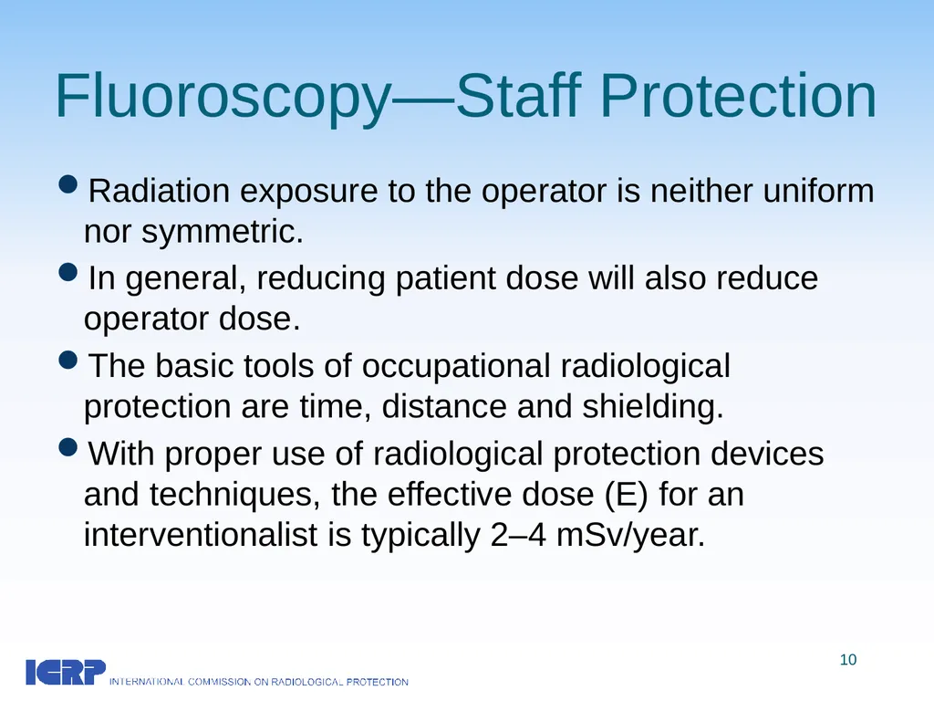Radiological Protection in Cardiology ICRP - slide 10 of 25