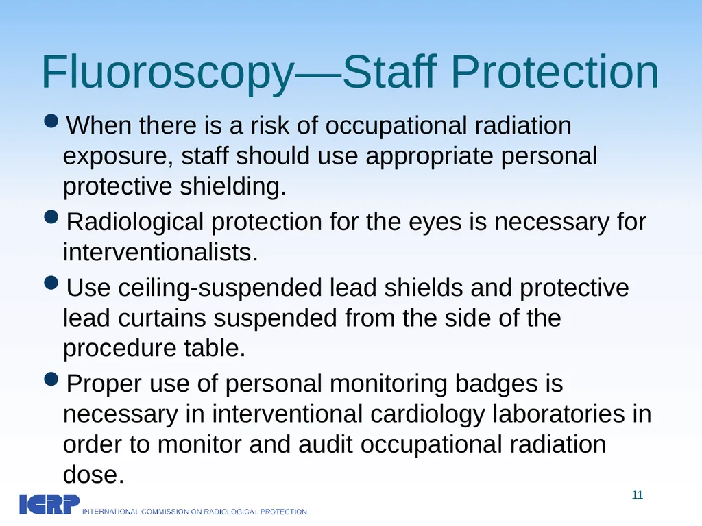 Radiological Protection in Cardiology ICRP - slide 11 of 25