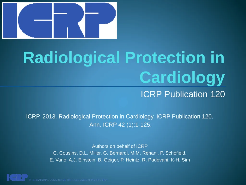 Radiological Protection in Cardiology ICRP - slide 1 of 25