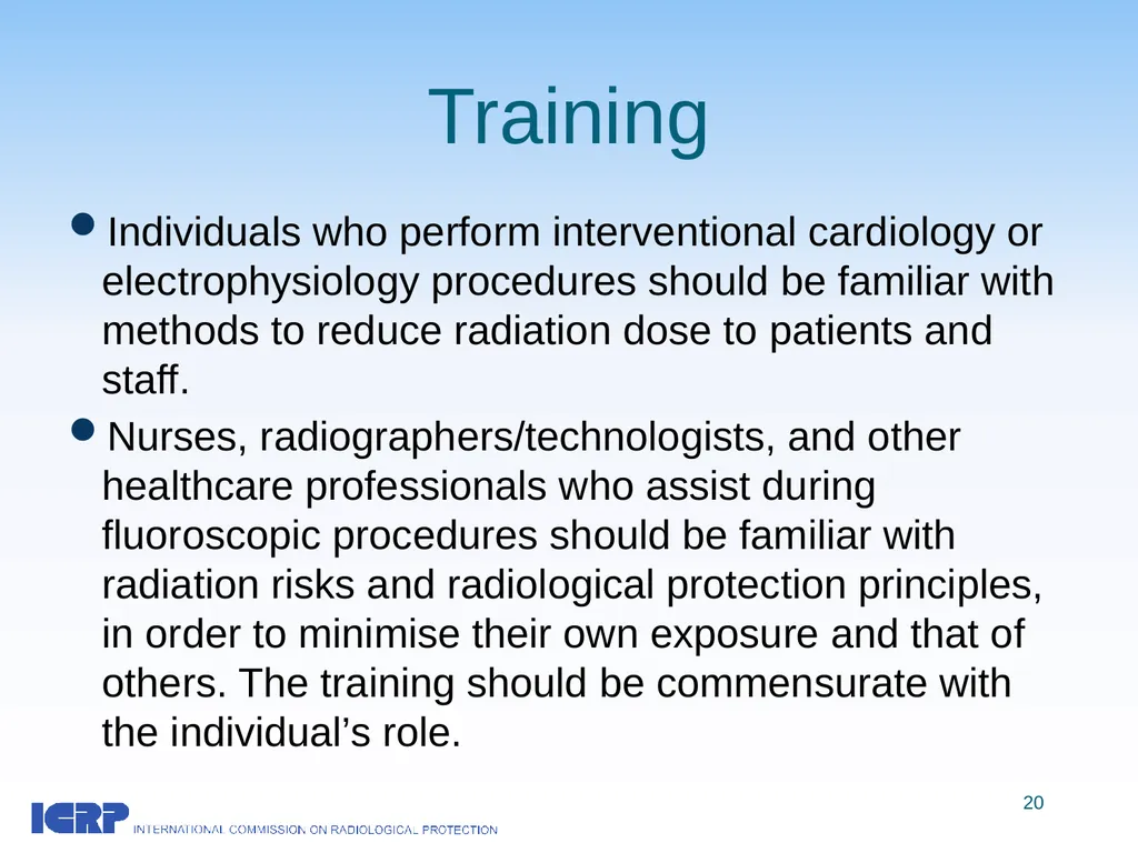 Radiological Protection in Cardiology ICRP - slide 20 of 25