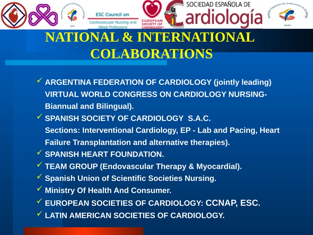SPANISH ASSOCIATION OF NURSES IN CARDIOLOGY (SANC) - slide 13 of 19