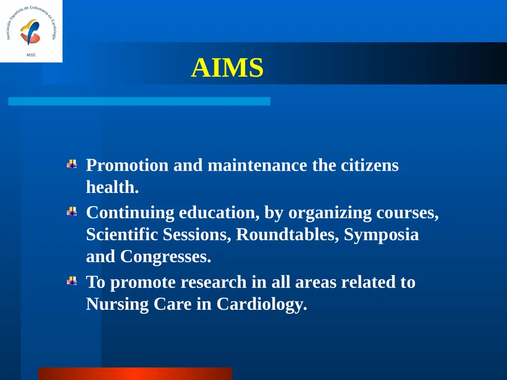 SPANISH ASSOCIATION OF NURSES IN CARDIOLOGY (SANC) - slide 3 of 19