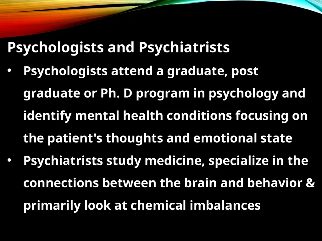 Relationship Between Psychology and Psychiatry - slide 10 of 20