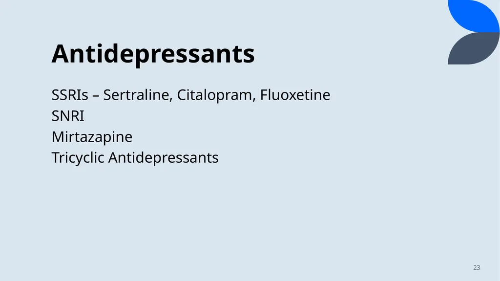 Psychiatry for Finals Dr Eleanor Morris, - slide 23 of 26