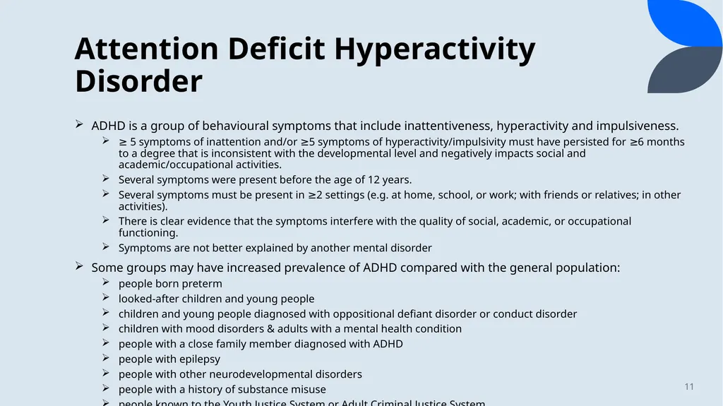 Psychiatry for Finals Dr Eleanor Morris, - slide 11 of 26
