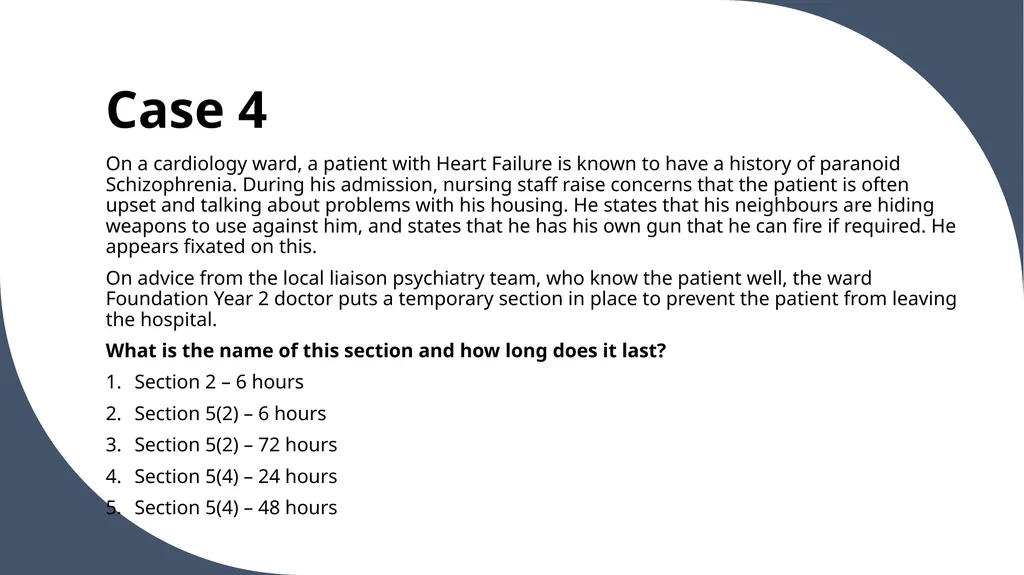 Psychiatry for Finals Dr Eleanor Morris, - slide 18 of 26