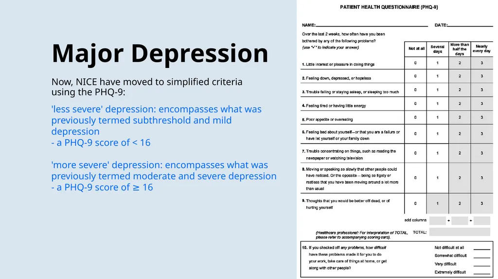 Psychiatry for Finals Dr Eleanor Morris, - slide 8 of 26