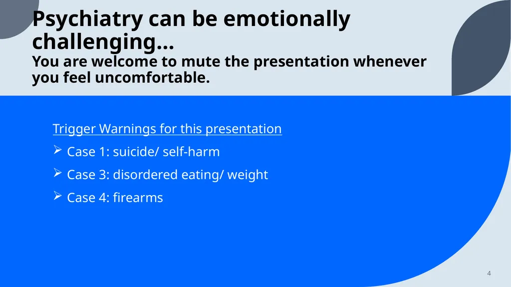 Psychiatry for Finals Dr Eleanor Morris, - slide 4 of 26